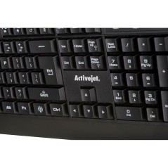 Tastiera Activejet K-3255 Nero Monocromatica QWERTY