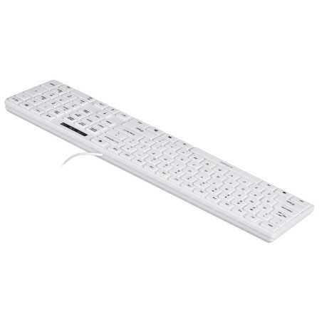 Tastiera Activejet Klawiatura USB K-3066SW Bianco QWERTY