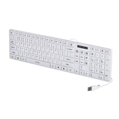 Tastiera Activejet Klawiatura USB K-3066SW Bianco QWERTY