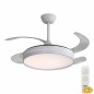 Ventilatore da Soffitto con Luce EDM 33827 Ross Bianco 35 W 4100 Lm 2190 Lm Retrattile