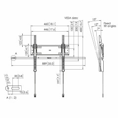 Supporto TV Vogel's 7045100 55" 42" 50 kg