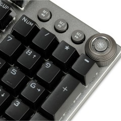 Tastiera Ibox AURORA K-4 Nero Nero/Argentato QWERTY