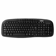 Tastiera Nilox NXKBE000001 Qwerty in Spagnolo Nero