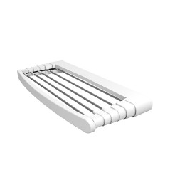 Stendibiancheria a Scomparsa Gimi 153791 Telepack 70 Da muro Alluminio Bianco Resina (70 x 30 x 6 cm) (5 m)