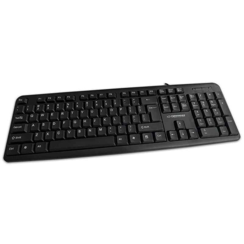 Tastiera Esperanza EK139 Nero Monocromatica Polacco QWERTY