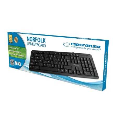 Tastiera Esperanza EK139 Nero Monocromatica Polacco QWERTY