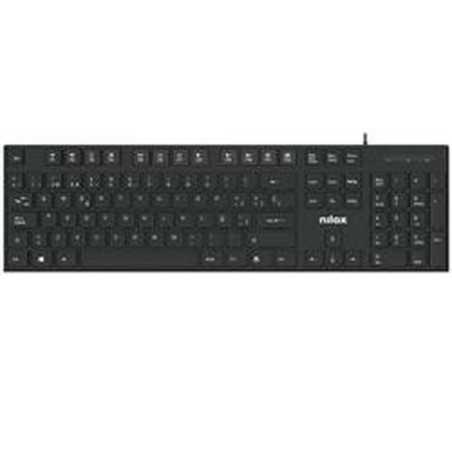 Tastiera Nilox NXKBE000012 Nero Qwerty in Spagnolo