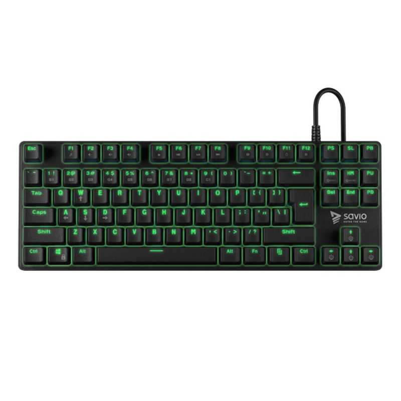 Tastiera Savio Tempest RX Nero Inglese QWERTY