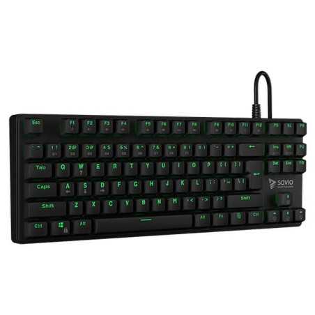 Tastiera Savio Tempest RX Nero Inglese QWERTY