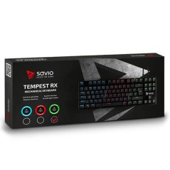 Tastiera Savio Tempest RX Nero Inglese QWERTY