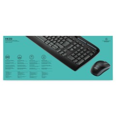 Tastiera e Mouse Logitech Wireless Combo MK330 Nero Qwerty US