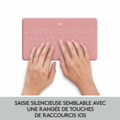 Tastiera Logitech AZERTY Francese Rosa