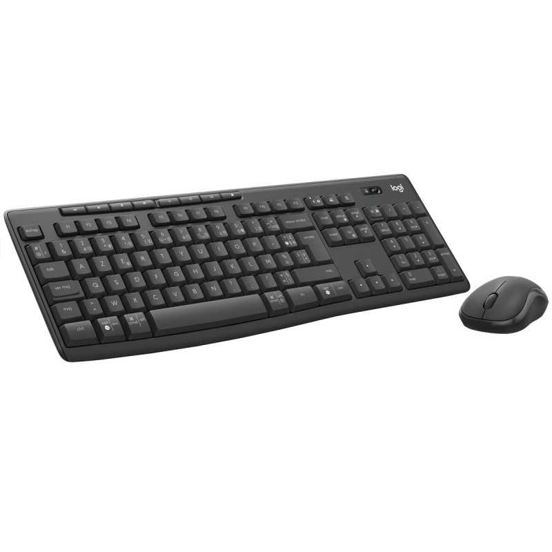 Tastiera e Mouse Wireless Logitech MK370 Azerty Francese Grigio Grafite