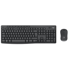 Tastiera e Mouse Wireless Logitech MK370 Azerty Francese Grigio Grafite