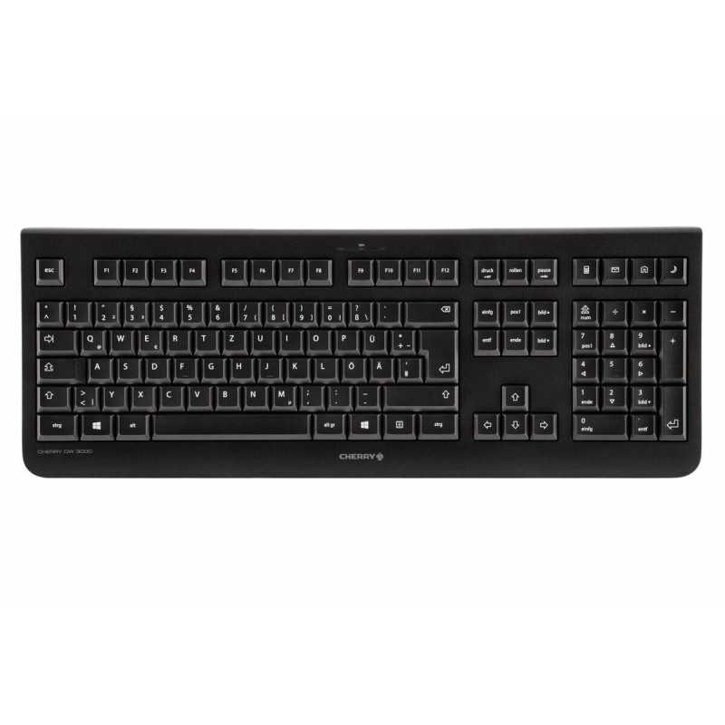 Tastiera e Mouse Cherry DW3000 Qwertz Tedesco Nero