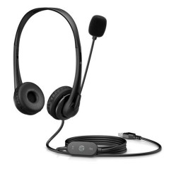 Auricolari con Microfono HP Wired USB Headset Nero