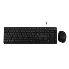 Tastiera e Mouse V7 CKU350ES Nero Qwerty in Spagnolo