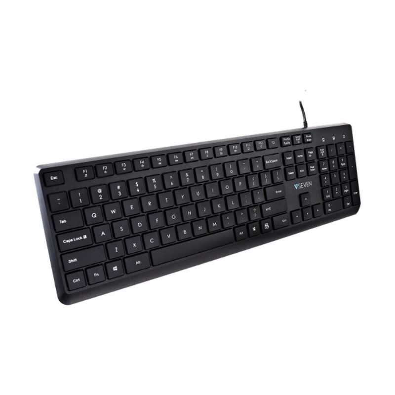 Tastiera e Mouse V7 KU350US Nero Qwerty US