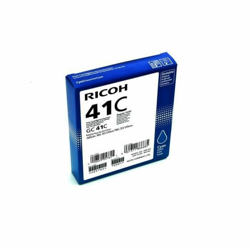 Cartuccia ad Inchiostro Originale Ricoh 405762 Azzurro Ciano