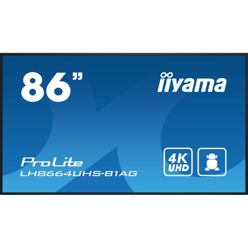 Monitor Videowall Iiyama ProLite LH8664UHS-B1AG 4K Ultra HD 86" 50 Hz 60 Hz