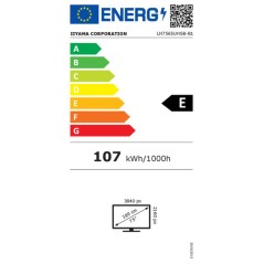 Monitor Videowall Iiyama ProLite LH7565UHSB-B1 75" 4K Ultra HD LCD 50 - 60 Hz 60 Hz