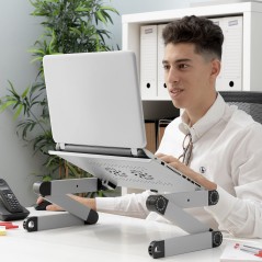 Tavolo Regolabile Multiposizione per PC Portatile Omnible InnovaGoods