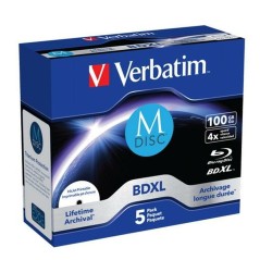 Blu-Ray BD-R Riscrivibile Verbatim M-DISC 5 Unità 4x