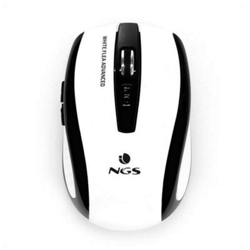 Mouse Ottico Wireless NGS White Flea Advanced 800/1600 dpi Bianco/Nero Bianco Nero/Bianco (1 Unità)