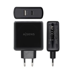 Caricabatterie USB da Parete Aisens ASCH-2PD45A-BK 57 W Nero USB-C