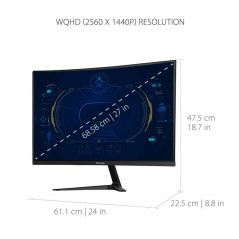 Monitor ViewSonic VX2718-2KPC-MHD 27" LED Curva 165 Hz VA Flicker free