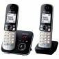 Telefono Senza Fili Panasonic KX-TG6822FRB Nero Grigio