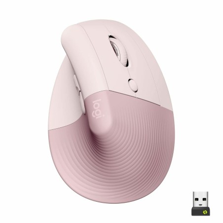 Mouse Ergonomico Ottico Logitech Lift Rosa Rose