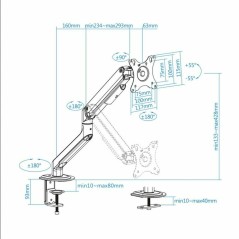 Supporto TV TooQ DB4032TNR-G 9 kg 17"-32"