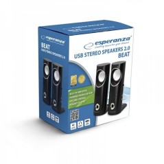 Altoparlanti PC Esperanza 2.0 BEAT 6 W Nero