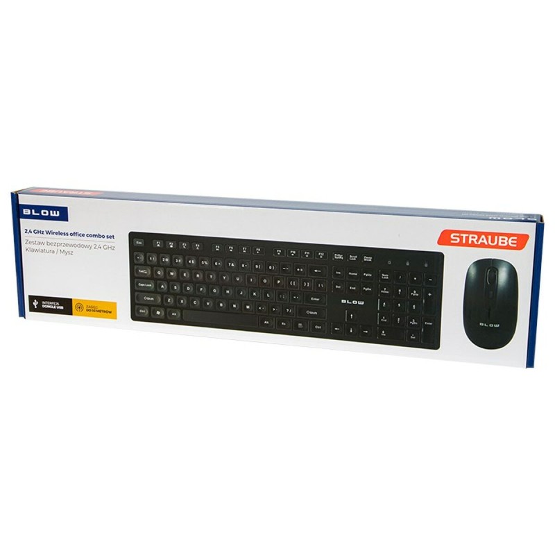 Tastiera e Mouse Blow 85-468 Nero QWERTY