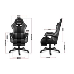 Sedia Gaming Huzaro HZ-Force 4.7 Nero Grigio