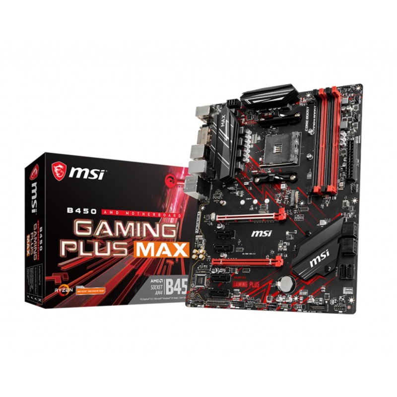 Scheda Madre MSI MSI B450 GAMING PLUS MAX ATX DDR4 AM4 AMD B450 AMD AMD AM4