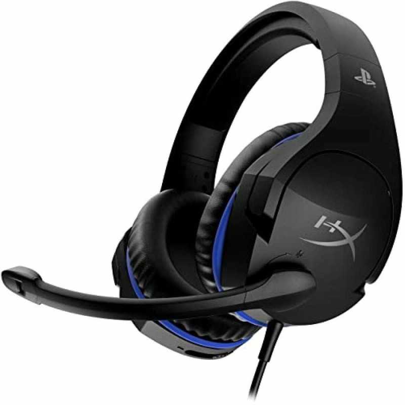 Auricolari con Microfono Gaming Hyperx HyperX Cloud Stinger PS5-PS4 Nero/Blu Azzurro Nero