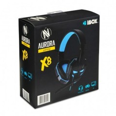 Auricolari Ibox X8 Azzurro Nero Nero/Blu