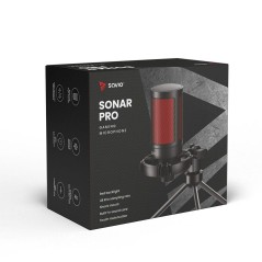 Microfono da Tavolo Savio SONAR PRO 01 Nero Rosso