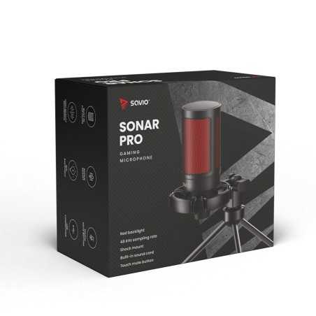 Microfono da Tavolo Savio SONAR PRO 01 Nero Rosso