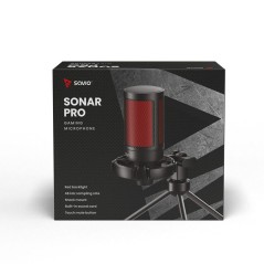 Microfono da Tavolo Savio SONAR PRO 01 Nero Rosso