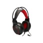 Auricolari con Microfono Gaming KSIX Drakkar USB LED Nero Rosso