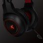 Auricolari con Microfono Gaming KSIX Drakkar USB LED Nero Rosso