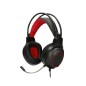 Auricolari con Microfono Gaming KSIX Drakkar USB LED Nero Rosso