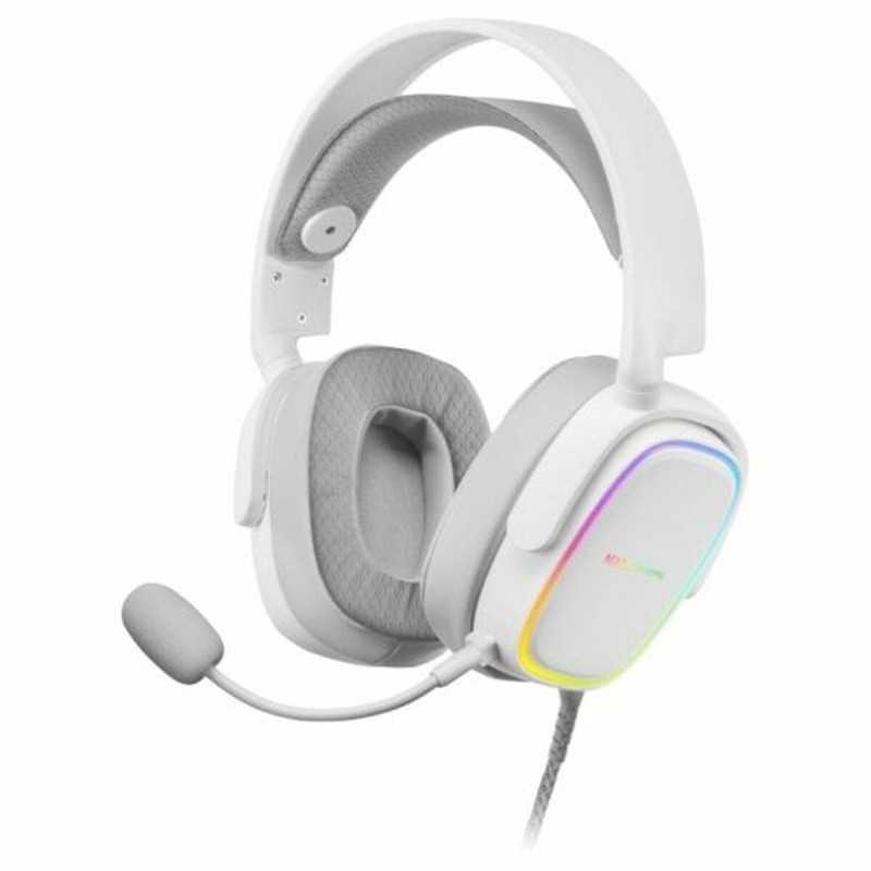 Auricolari con Microfono Gaming Mars Gaming MHAXW RGB Bianco