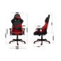 Sedia Gaming Huzaro Hz-Force 6.2 Red Mesh Rosso