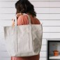 Shopping Bag KSIX Grigio Poliestere carta kraft