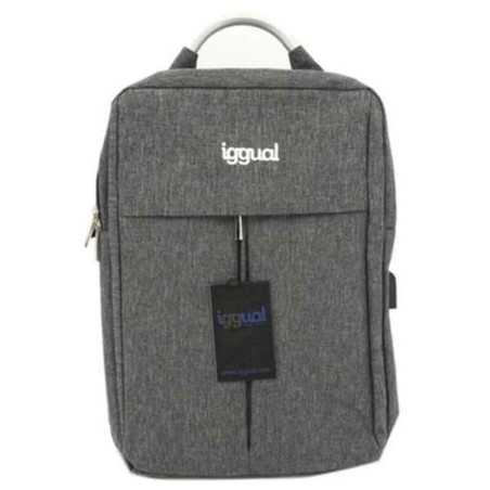 Zaino per Portatile iggual IGG317044 Impermeabile Grigio