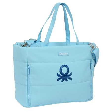 Valigetta per Portatile Benetton Sequins Azzurro Chiaro (54 x 31 x 17 cm)